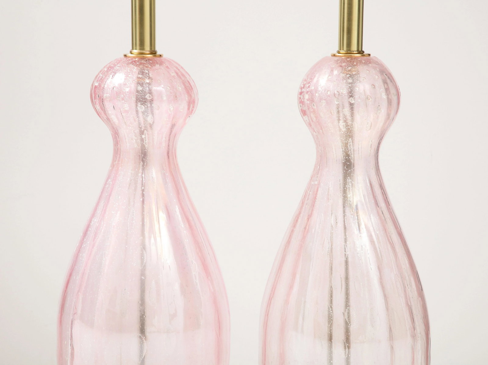 1960's Large Murano Glass Lamps - a Pair - 7