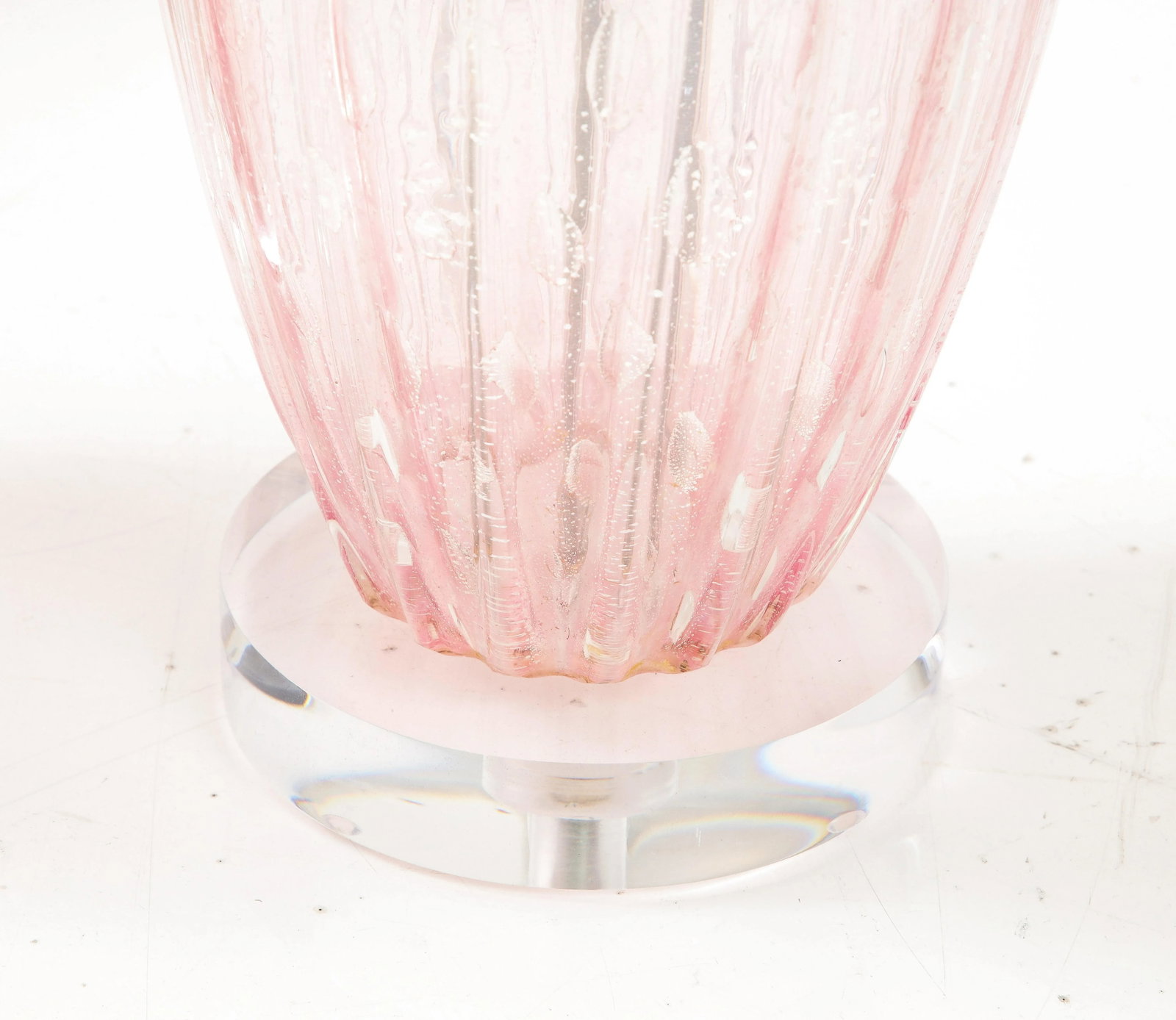 1960's Large Murano Glass Lamps - a Pair - 9