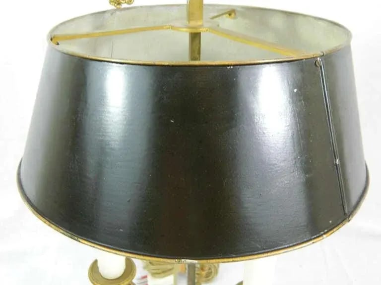 19th Century Louis XVI Style Three Light Gilt Bronze Bouillotte Lamp - 8