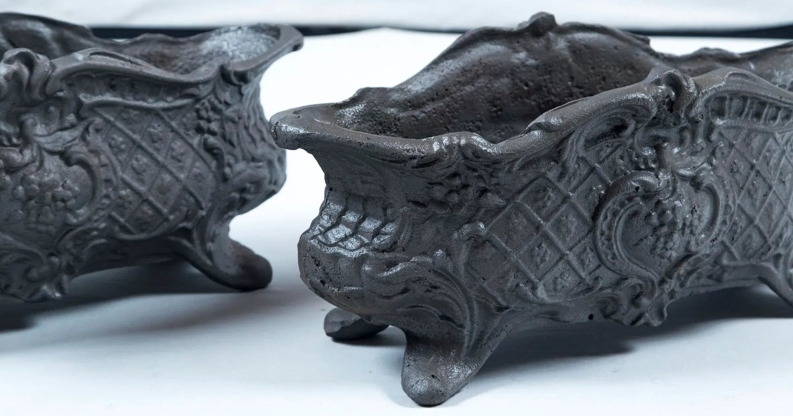 Pair of Cast Iron Footed Planters, Circa 1900 - 6