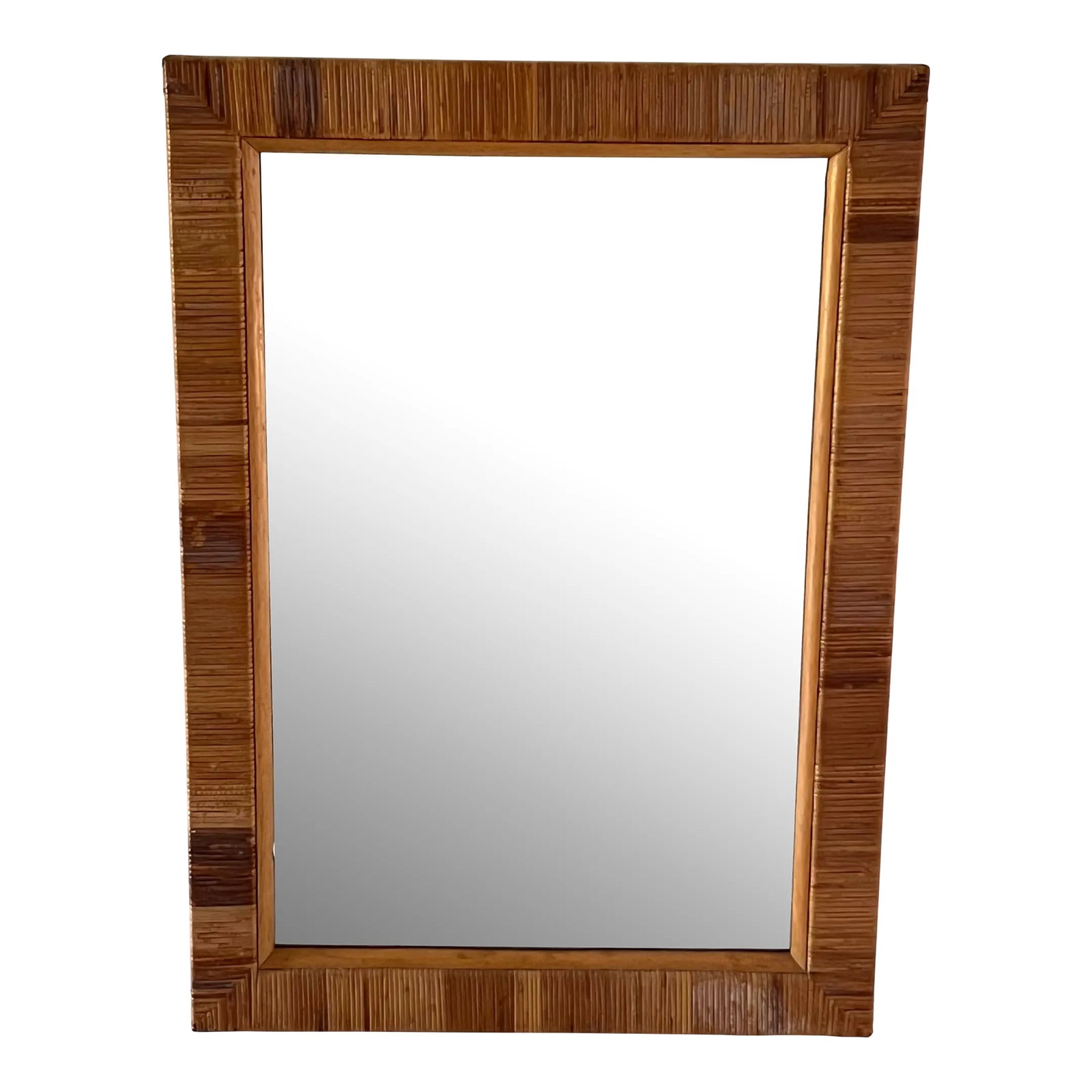 Vintage Wrapped Rattan Mirror (1 of 7)