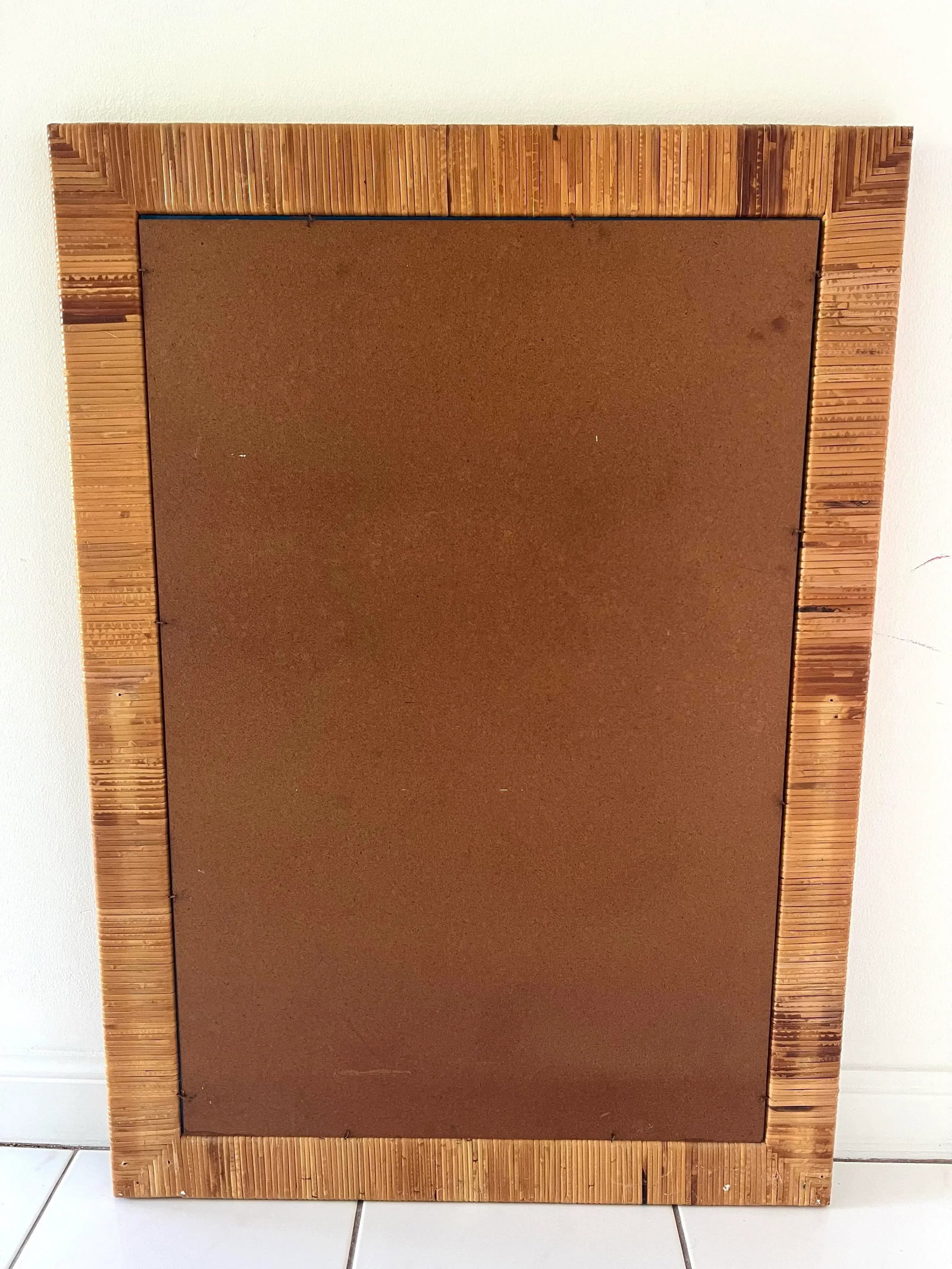Vintage Wrapped Rattan Mirror - 5