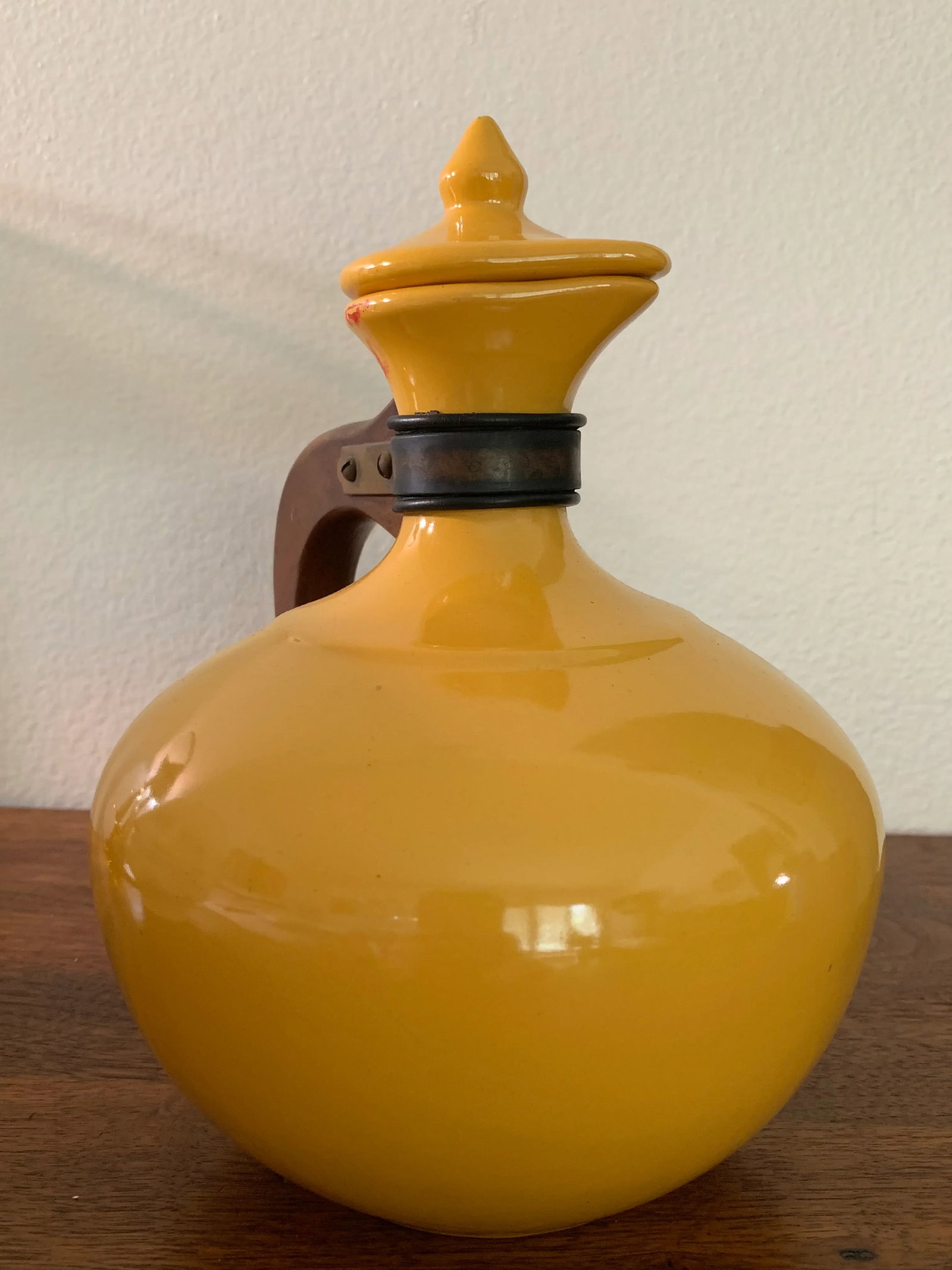 Vintage Bauer Pottery Yellow Coffee Carafe - 3