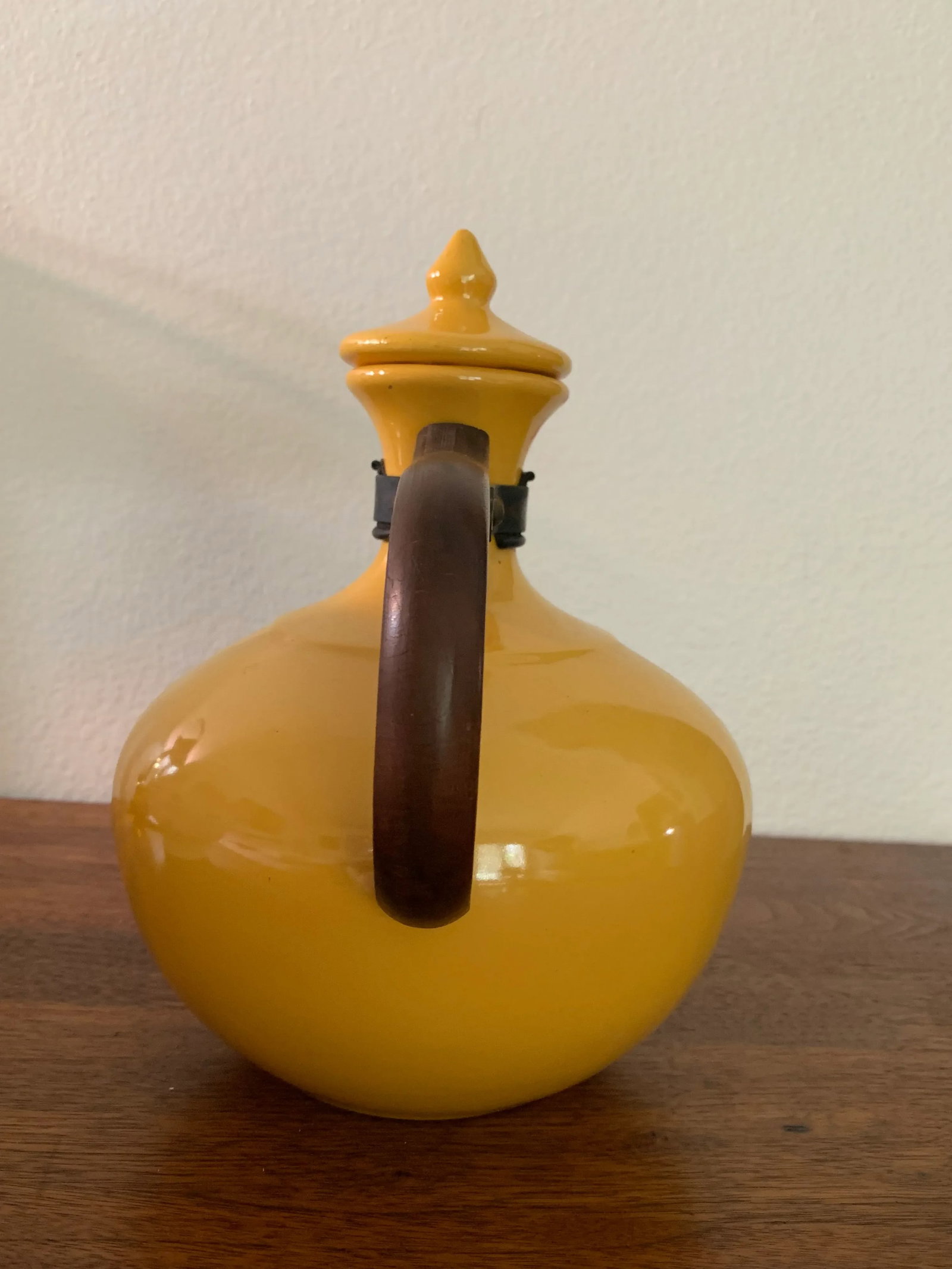 Vintage Bauer Pottery Yellow Coffee Carafe - 4