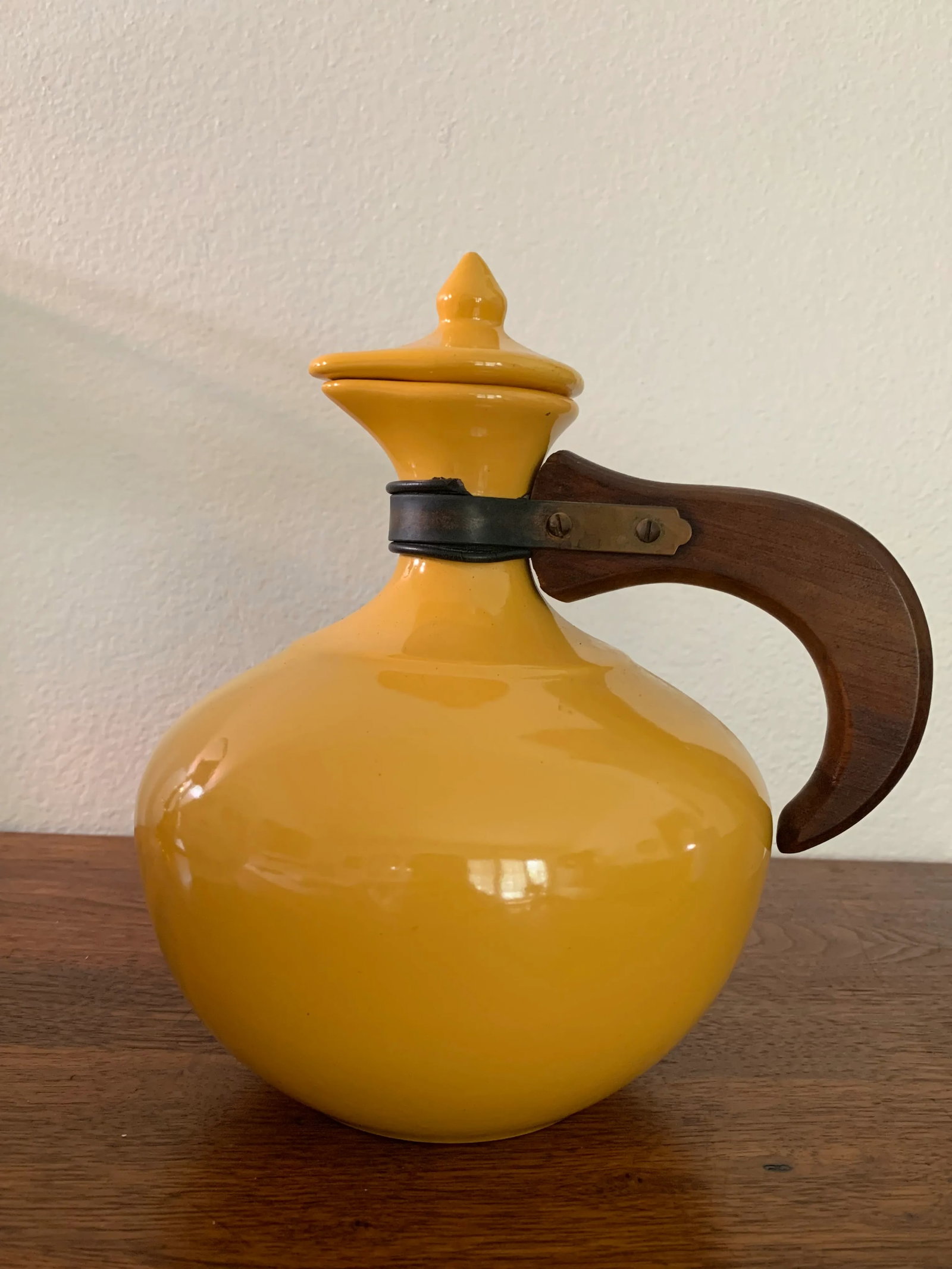 Vintage Bauer Pottery Yellow Coffee Carafe - 7