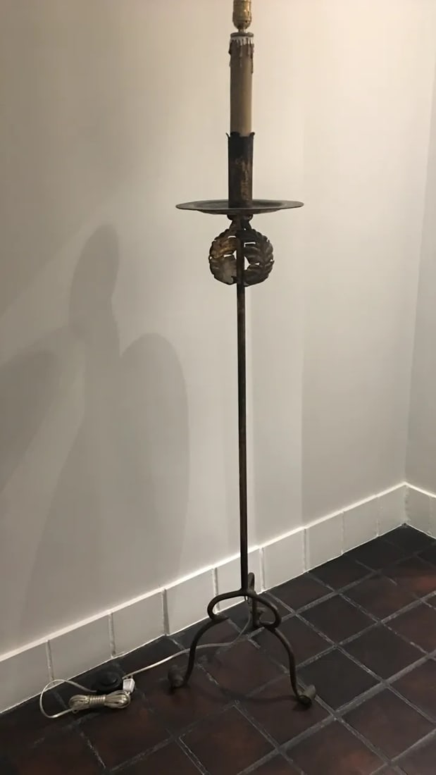 1960s Gilt Iron Standing Floor Lamp - 3