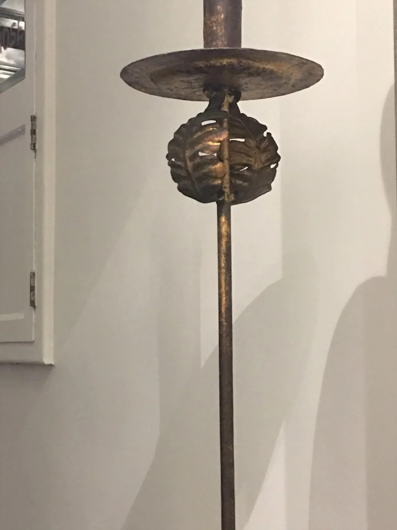 1960s Gilt Iron Standing Floor Lamp - 7