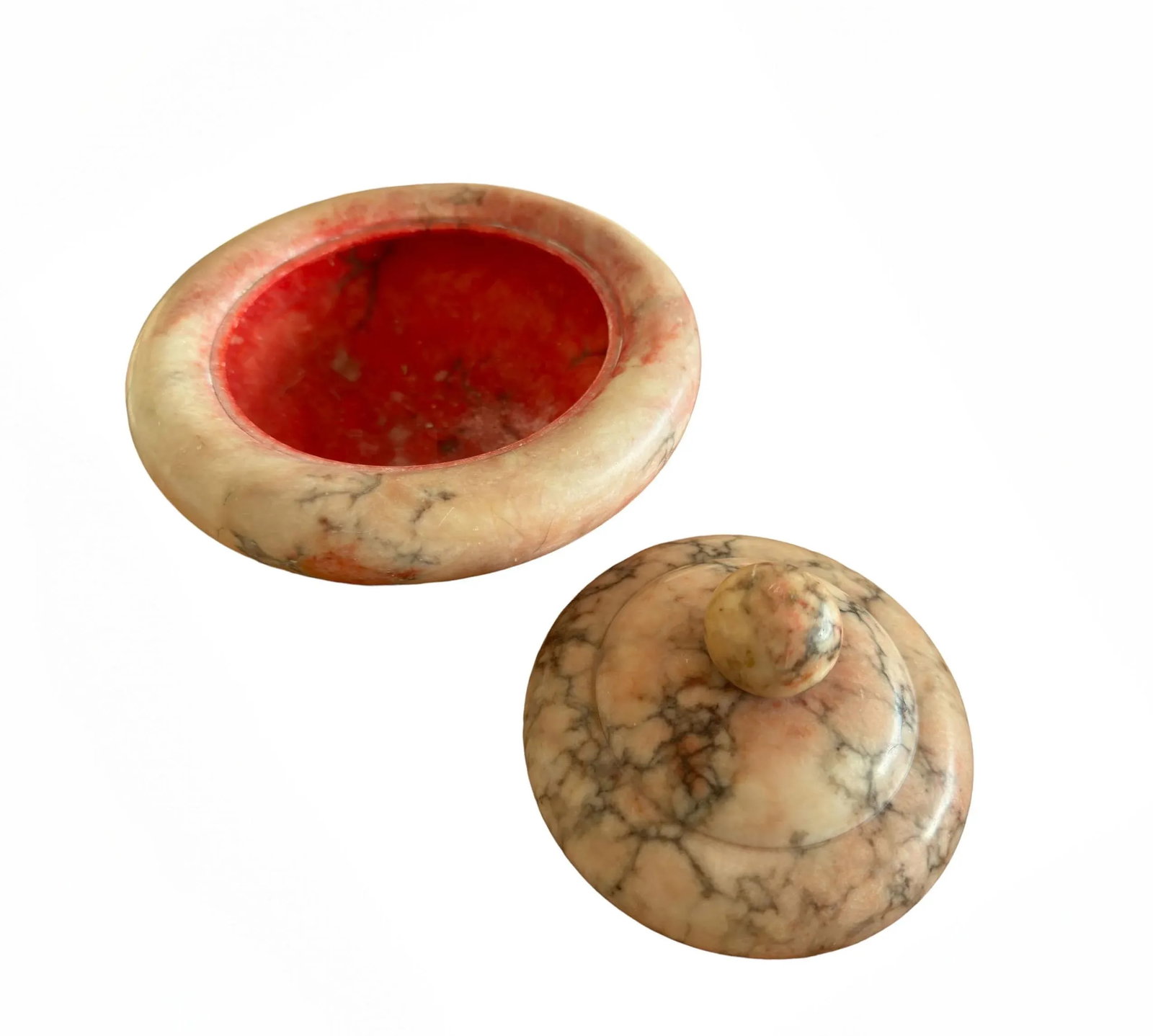 Italian Alabaster Round Box - 4