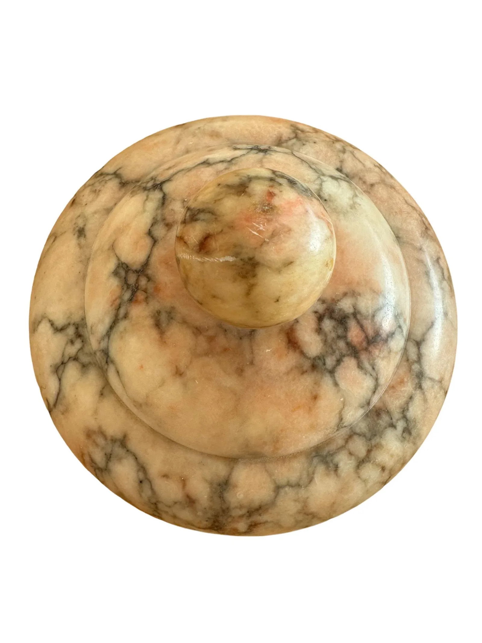 Italian Alabaster Round Box - 5