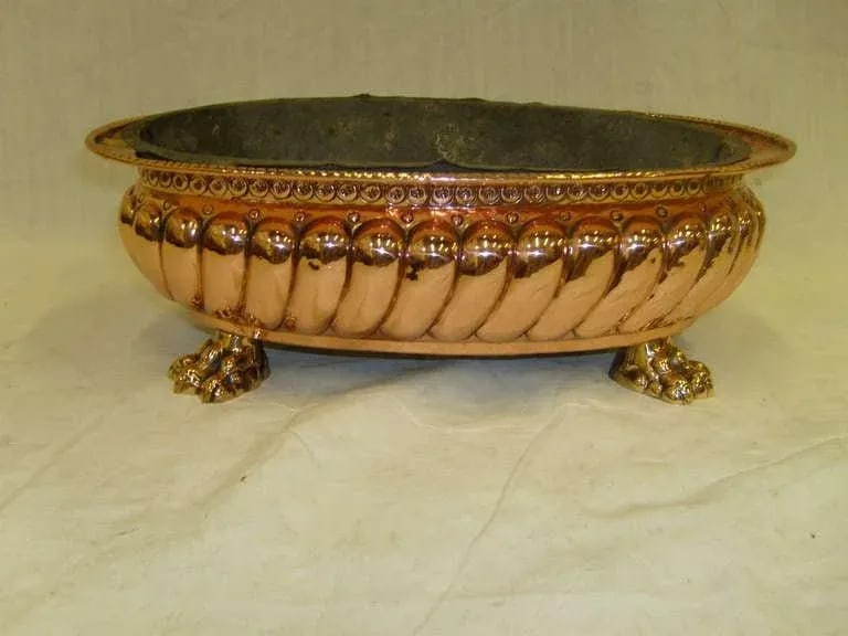 19th Century French Copper Jardiniere With Original Liner - 2