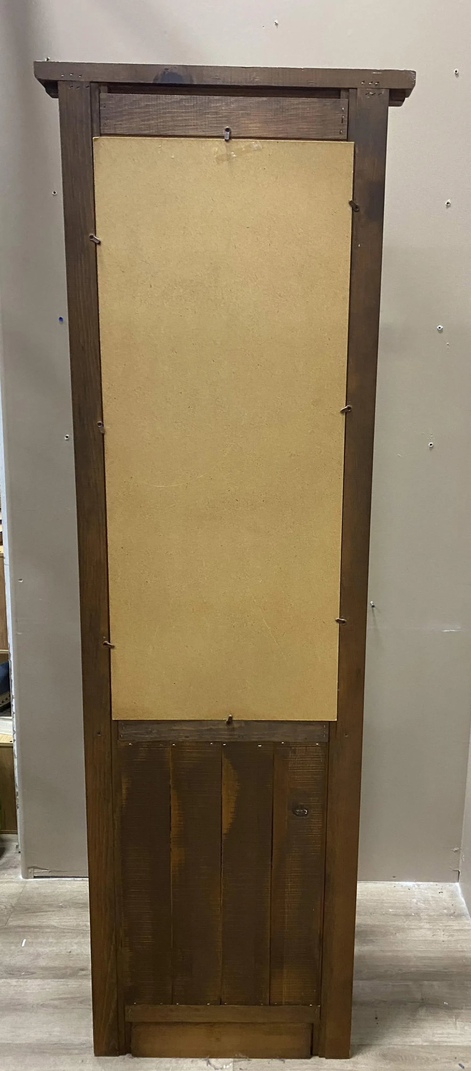 Vintage Wood Hall Tree With Shelf - 4
