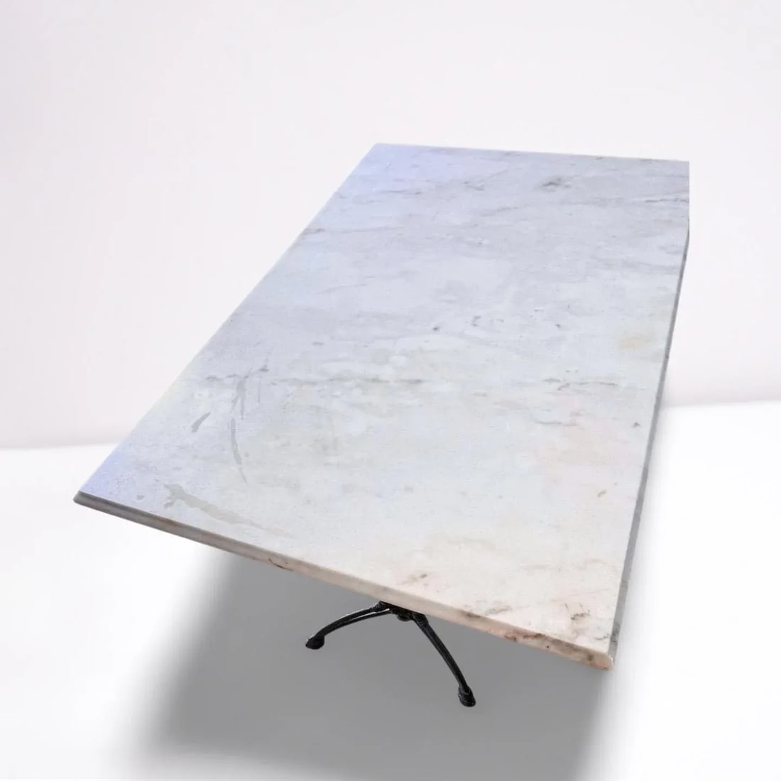 Antique French Bistro Table With Marble Top - 3