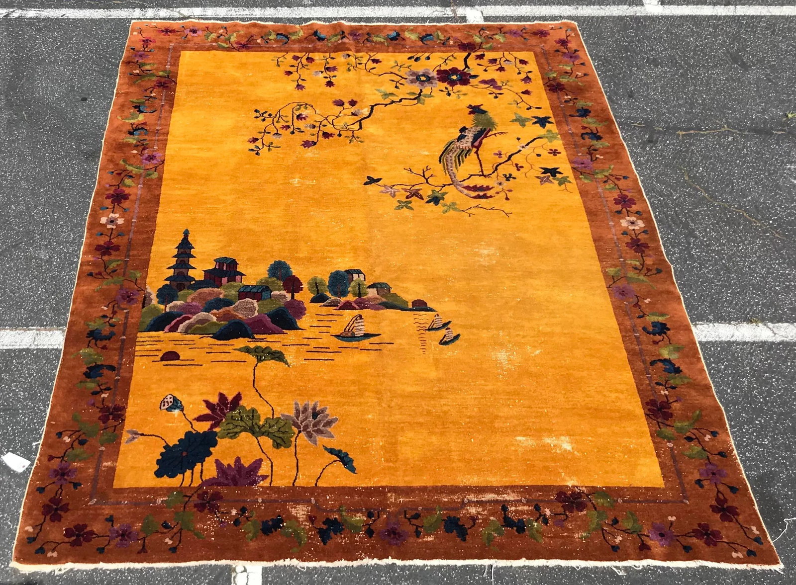 1920s Art Deco Chinese Rug- 8'11" X 11'5" - 13