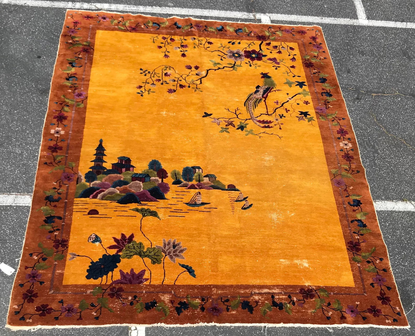 1920s Art Deco Chinese Rug- 8'11" X 11'5" - 2