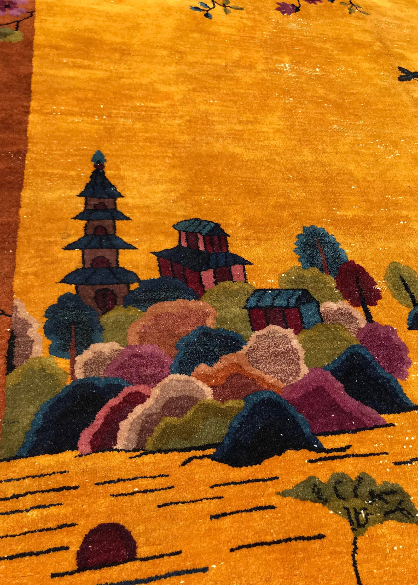 1920s Art Deco Chinese Rug- 8'11" X 11'5" - 4