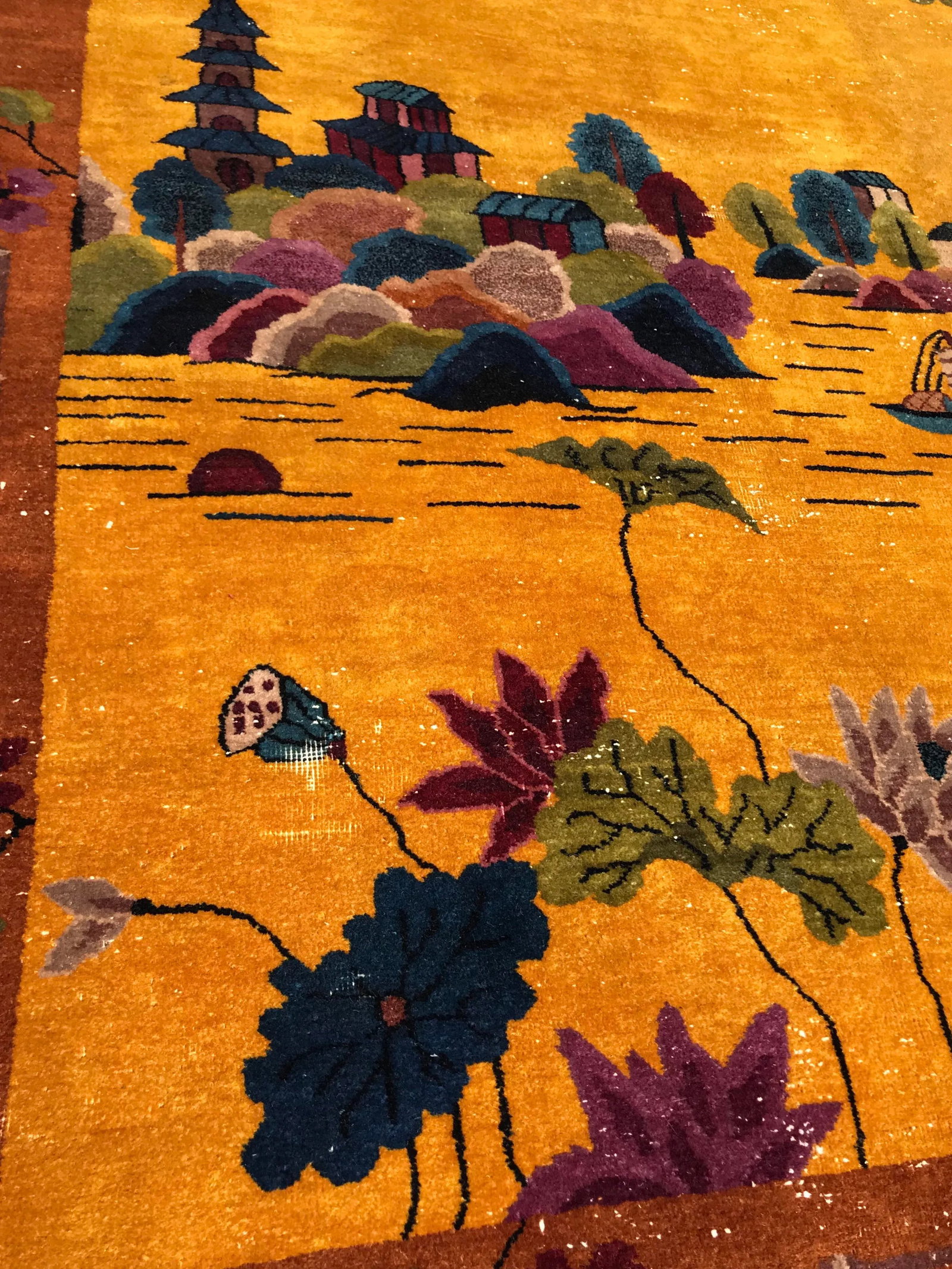 1920s Art Deco Chinese Rug- 8'11" X 11'5" - 5