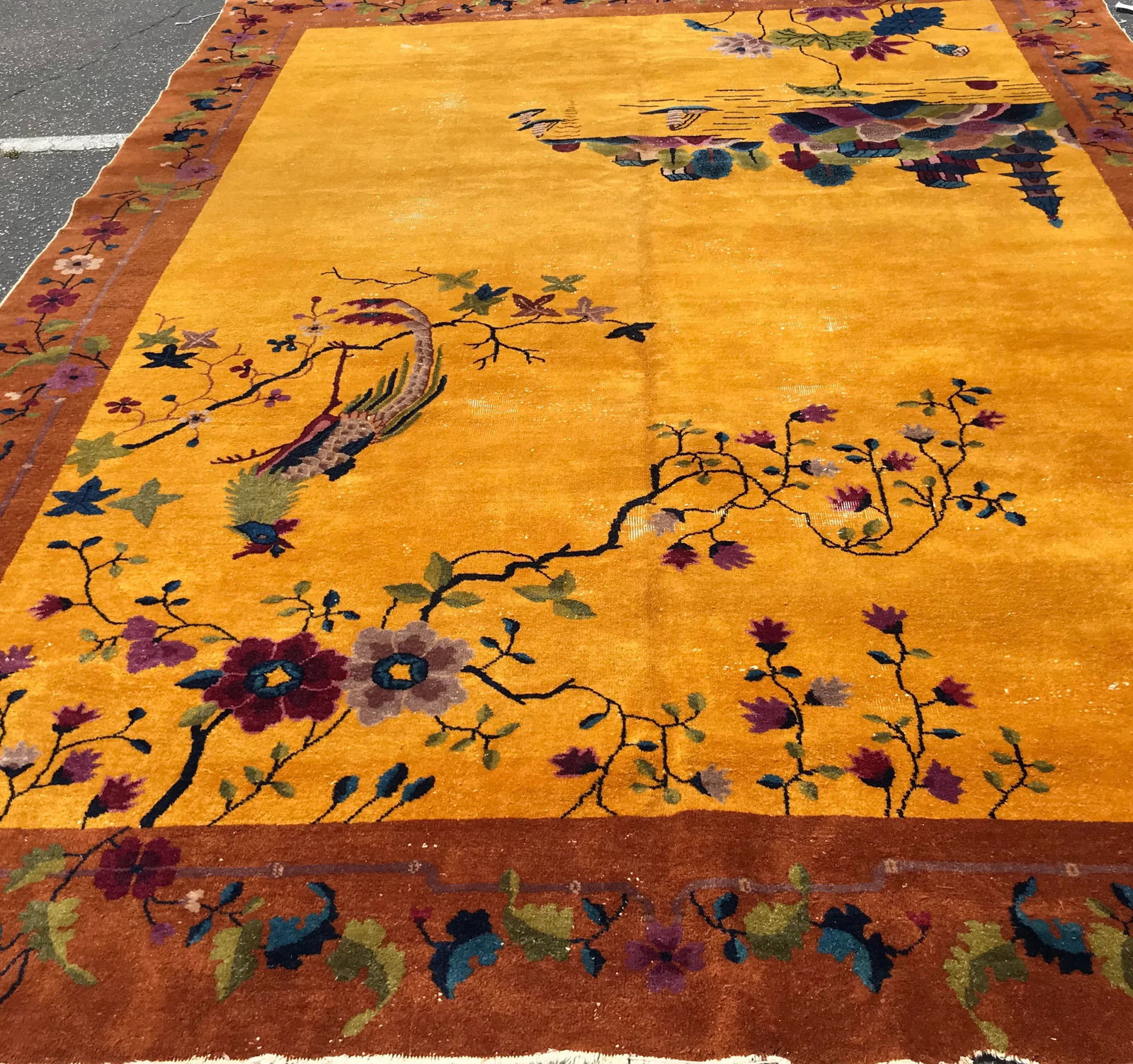 1920s Art Deco Chinese Rug- 8'11" X 11'5" - 6
