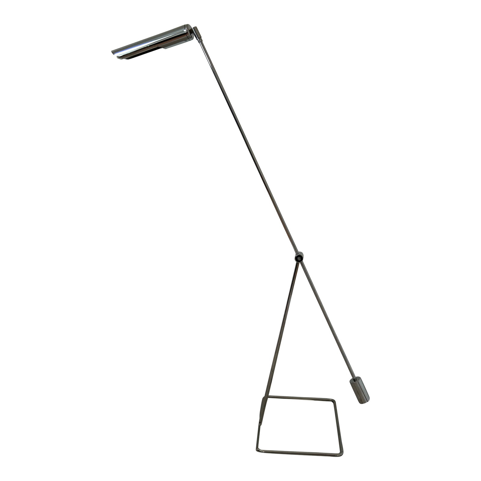 Vintage 1970s Abo Randers Attributed Chrome Floor Lamp: Sleek vintage counter balance floor (or desk) lamp attributed to Swedish designer Abo Randers.1970s Condition: Alterations: Original Condition Unaltered Imperfections: Some Imperfections Condition