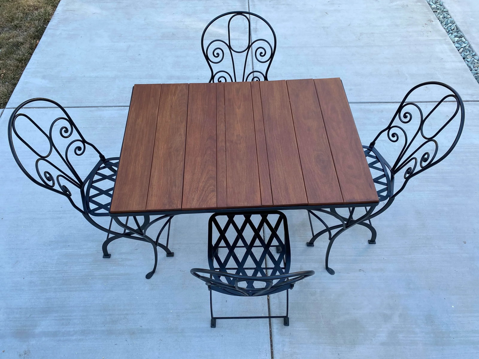 Mexican Modern Wrought Iron Outdoor Dining Set - 13