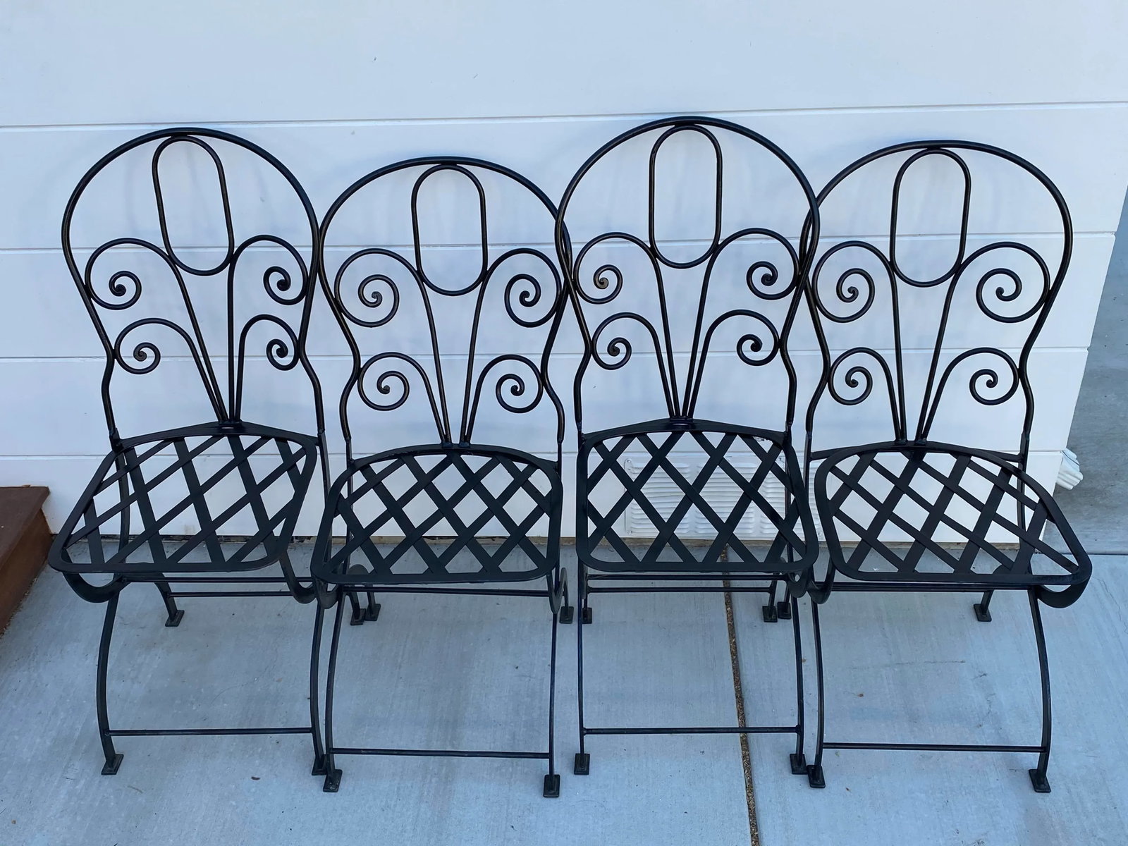 Mexican Modern Wrought Iron Outdoor Dining Set - 5