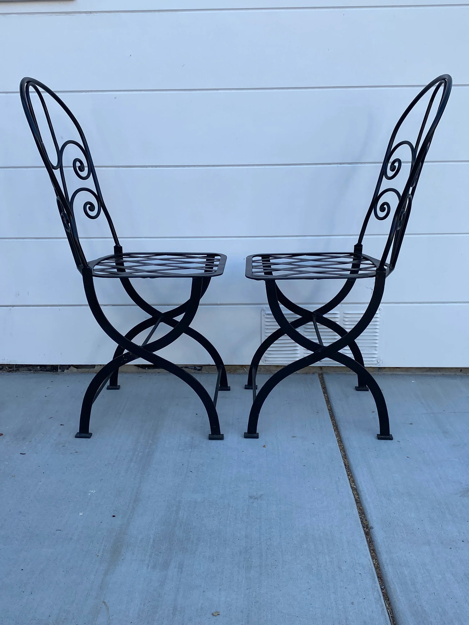 Mexican Modern Wrought Iron Outdoor Dining Set - 6
