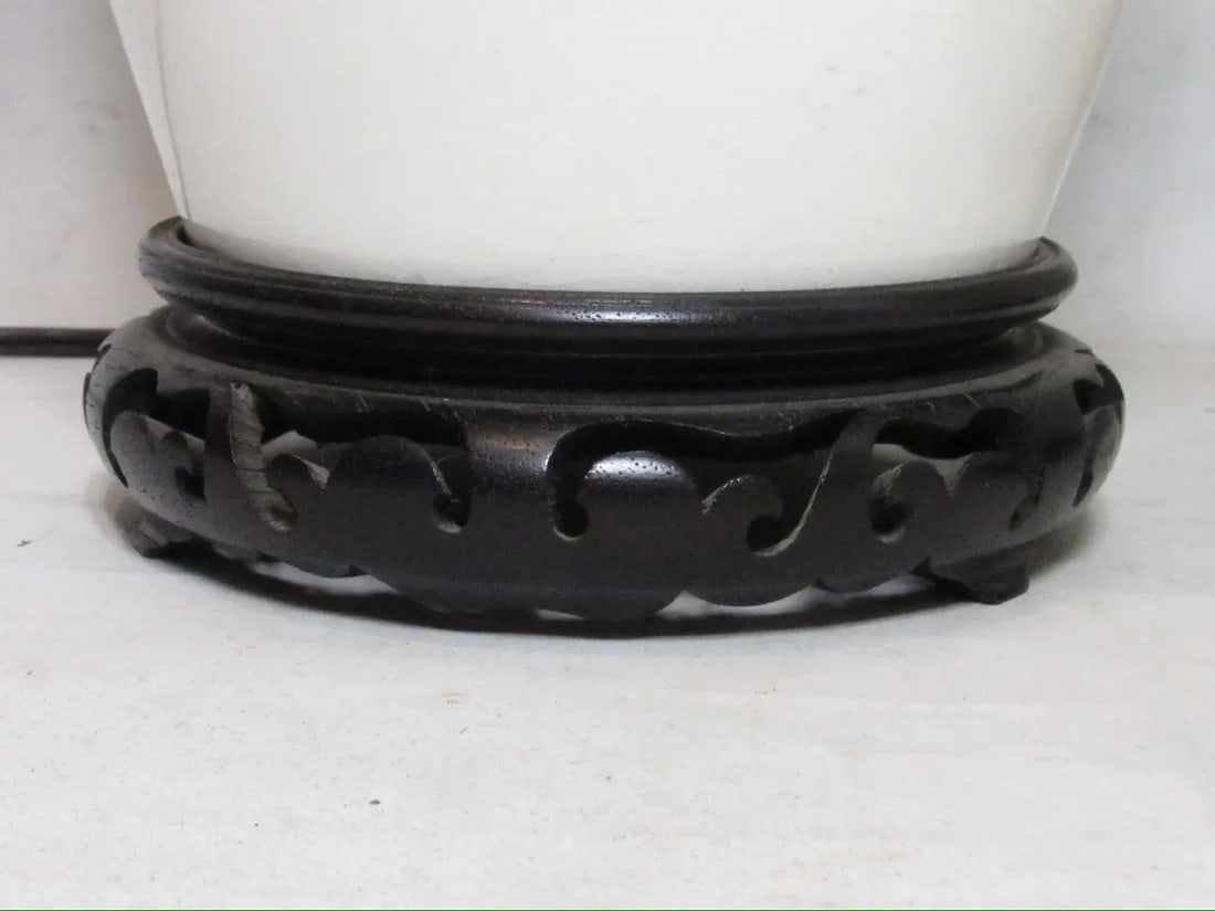 Pair of White Porcelain Vase Lamps - 11