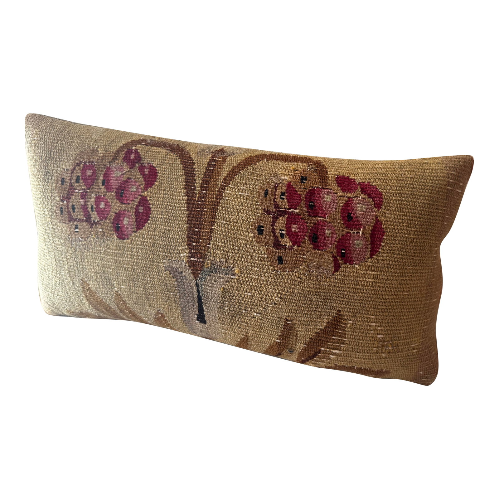18th Century French Aubusson Pillow: 18th Century French Aubusson Pillow 16" X 8". handmade 18th century piece Condition: Alterations: Original Design Modified Imperfections: Some Imperfections Condition Notes: Good condition, some