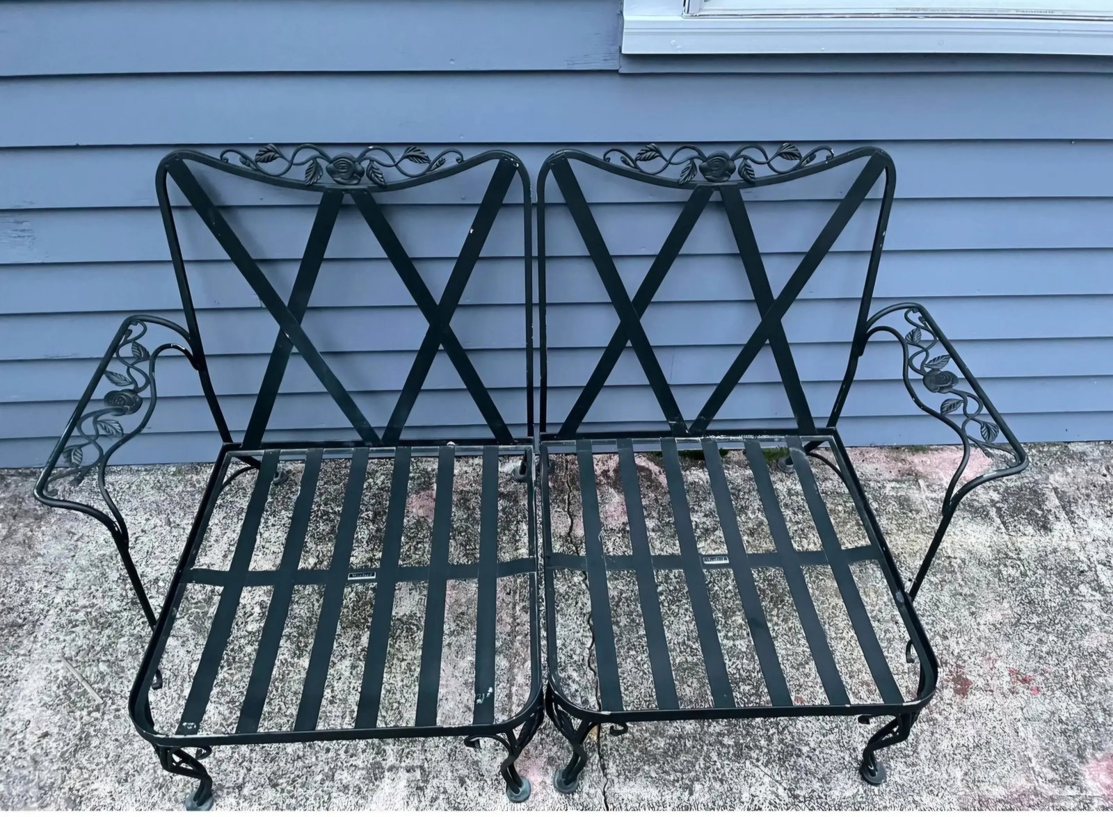 Vintage Woodard Outdoor Sofa Loveseat - 5