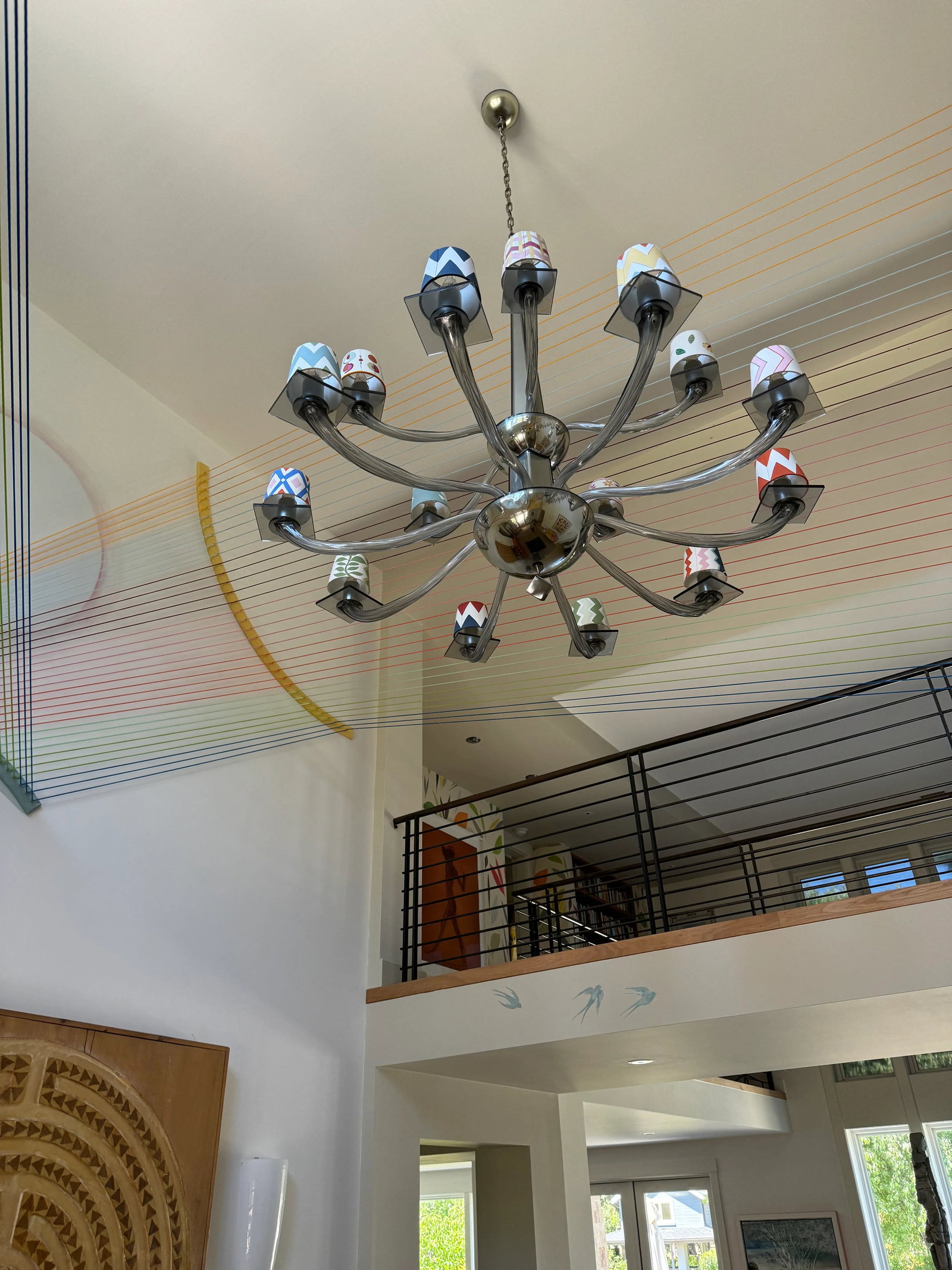 Contemporary Murano - Two-Tiered Gray Chandelier - 3