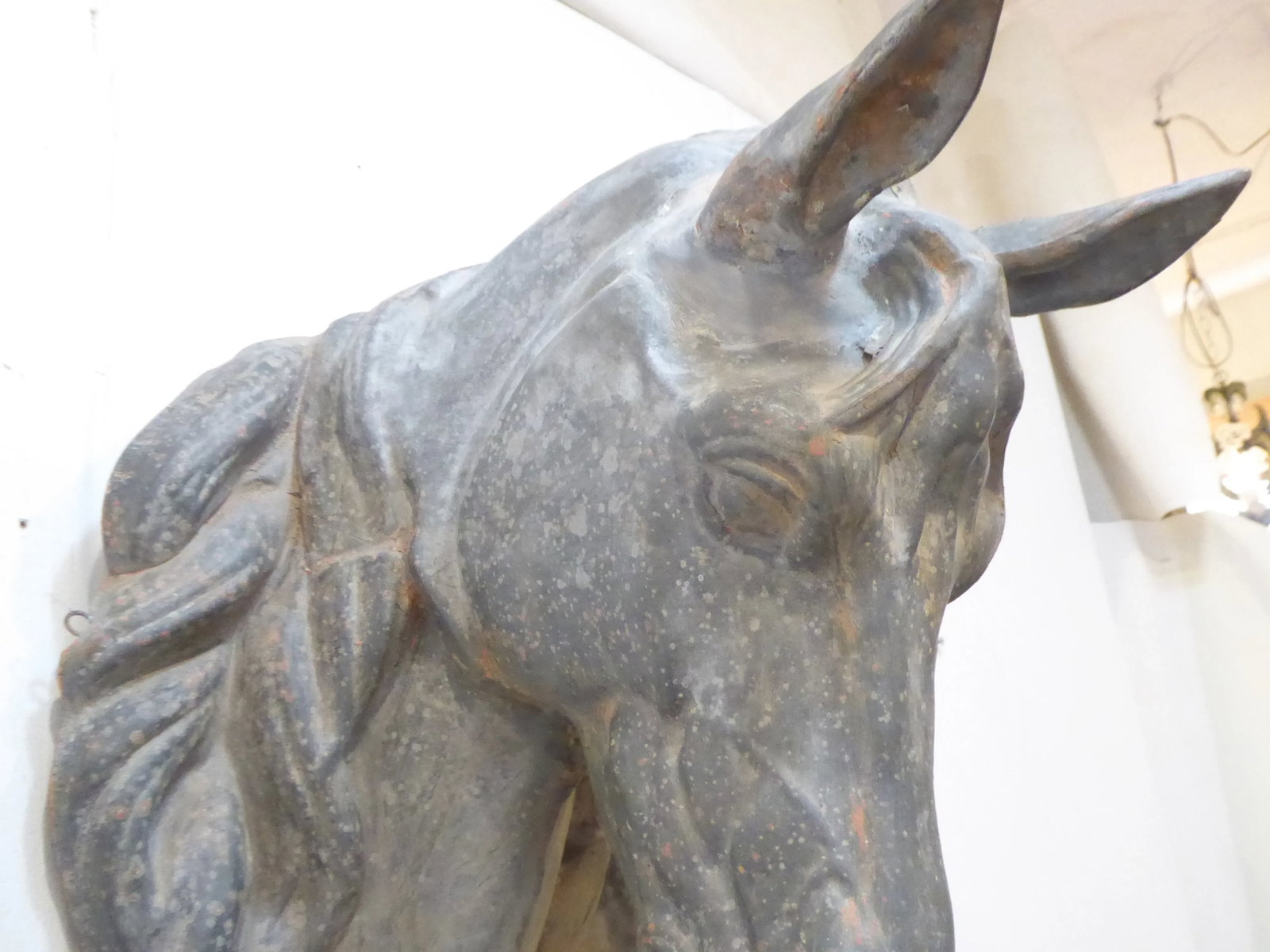 Antique French Zinc Horse Head - 4
