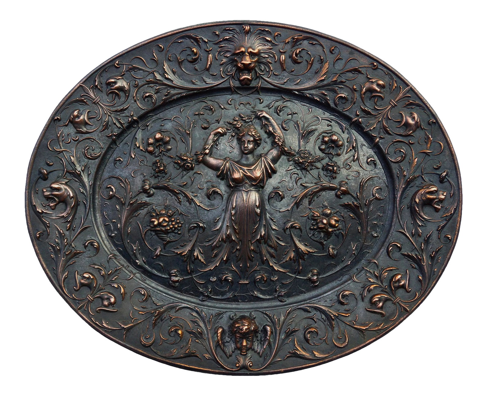 American Radiator Company Copper Plated Cast Iron Oval Medallion (1 of 12)