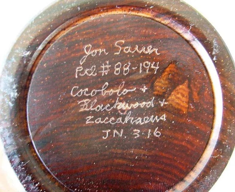 Jon Sauer California Modern Studio Exotic Woods Betel Nut Lidded Box - 3