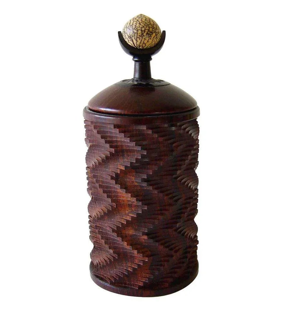 Jon Sauer California Modern Studio Exotic Woods Betel Nut Lidded Box - 5