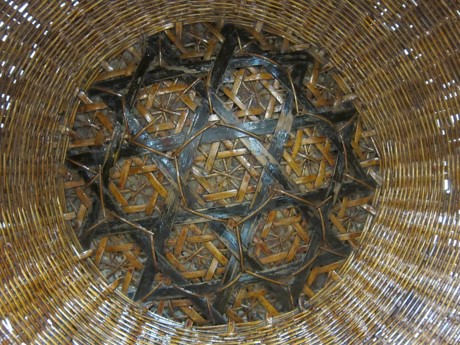 Antique Woven Basket Bowl - 5