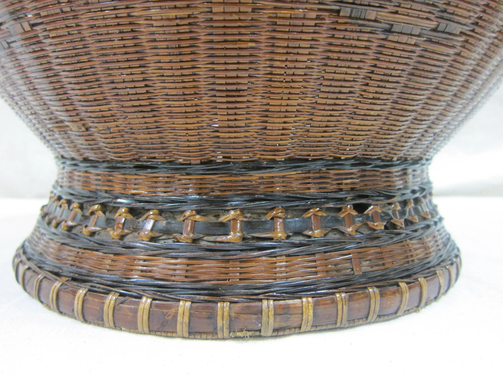 Antique Woven Basket Bowl - 8