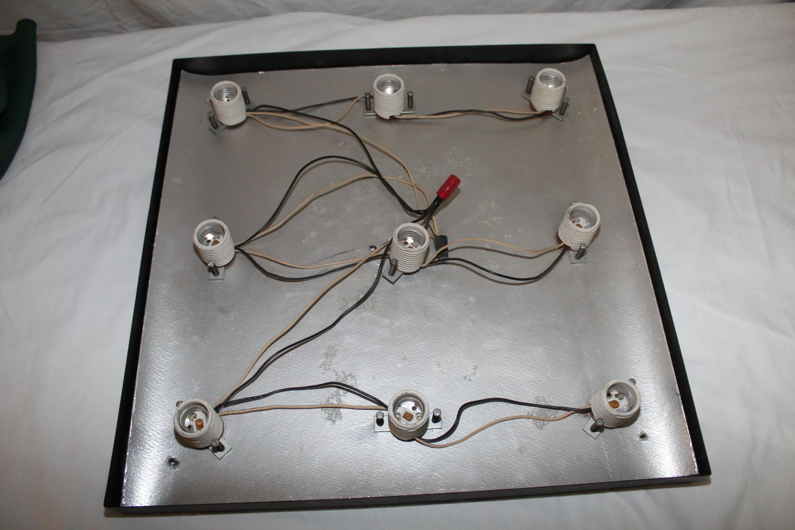 Lightolier Mid-Century Modern 9 Light Chrome Ceiling Fixture - 4