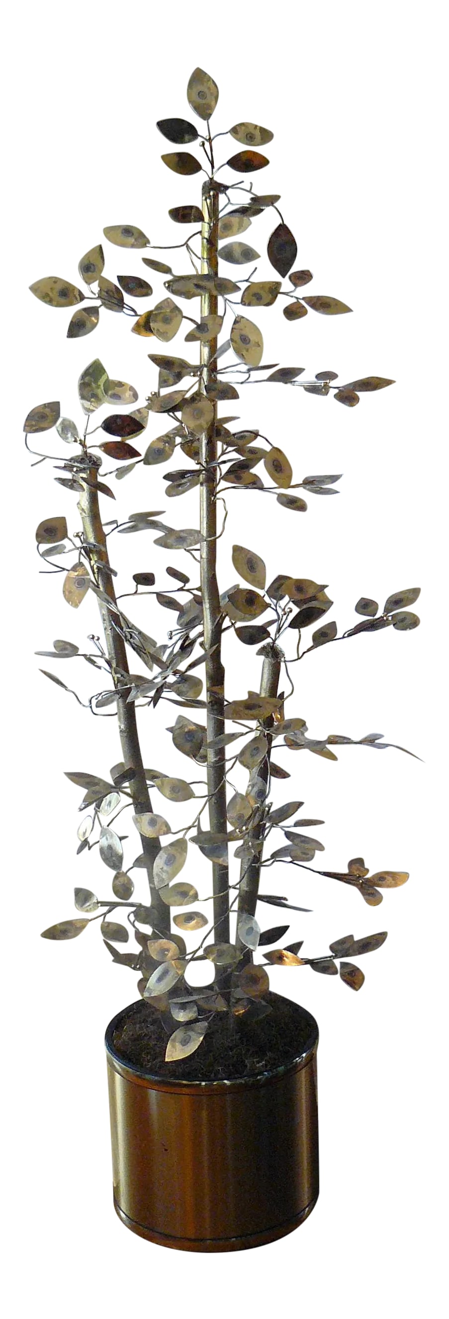 Curtis Jere Style Freestanding Bamboo Tree: This freestanding tree is attributed to Curtis Jere in every other online listing I've found. But since I have not found a signature, I can only say "in the style of..." with this beauty. Standing