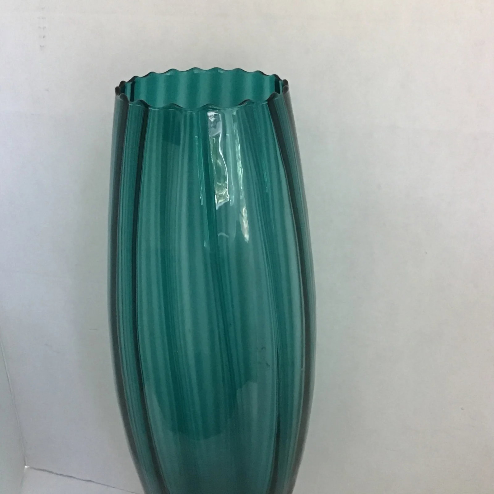 Mid 20th Century Murano Glass Blue Vase Vessel 18" - 2