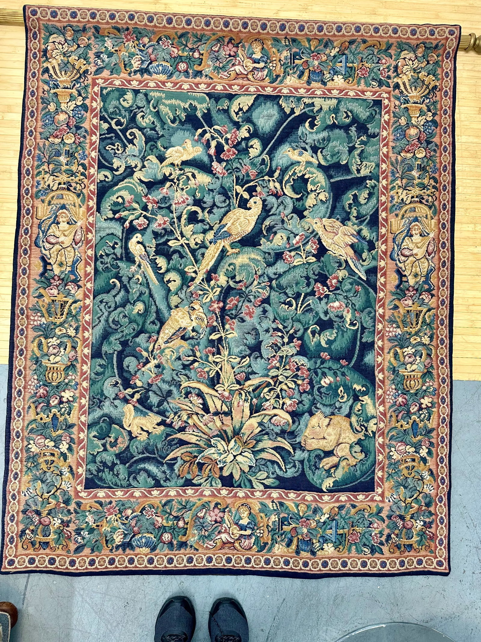 Wall Tapestry by Corona Decor | Peacocks in Forest - 3