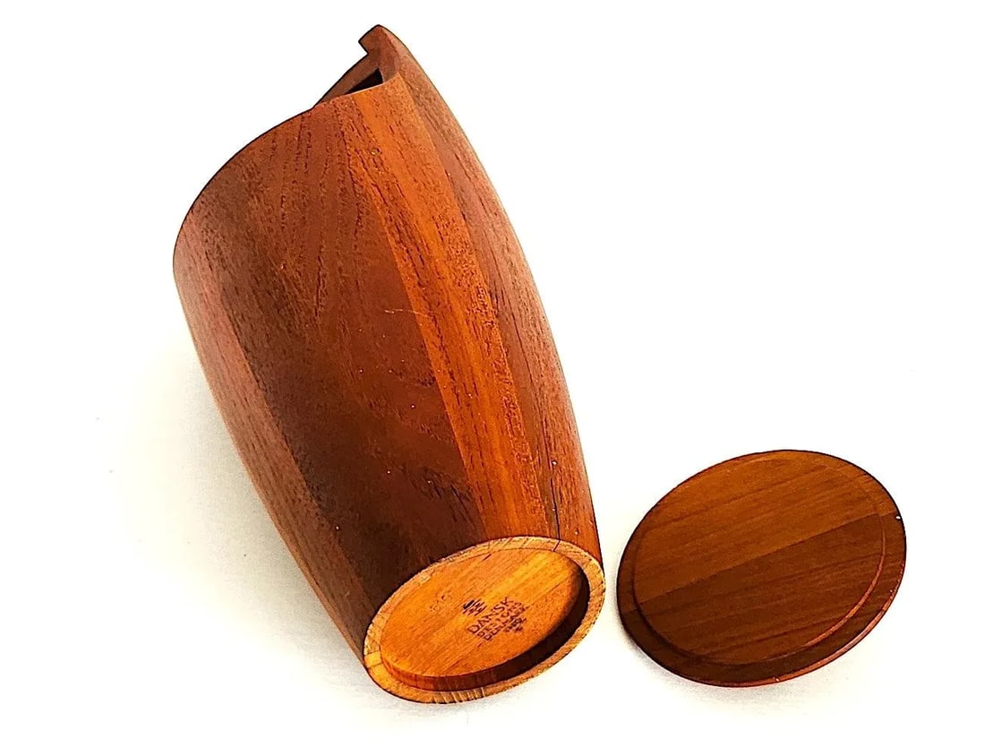1950s Dansk Teak Wood Congo/Viking Ice Bucket With Lid - 10