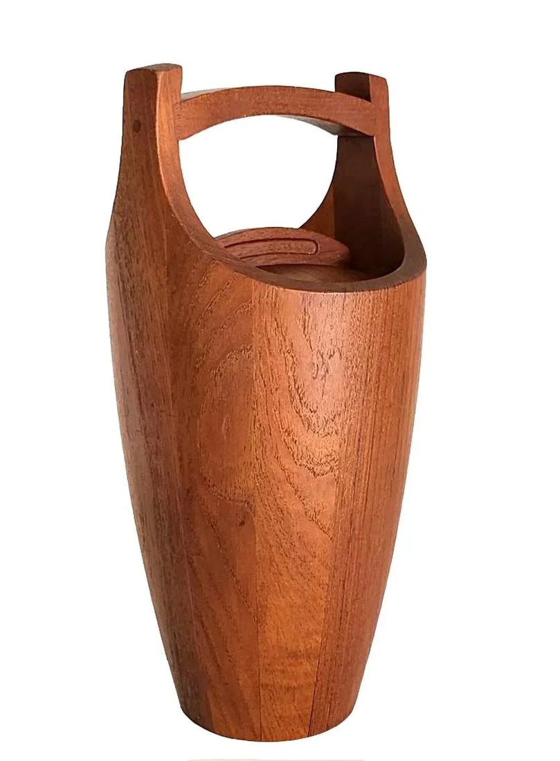 1950s Dansk Teak Wood Congo/Viking Ice Bucket With Lid - 2