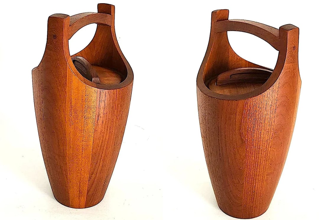 1950s Dansk Teak Wood Congo/Viking Ice Bucket With Lid - 3
