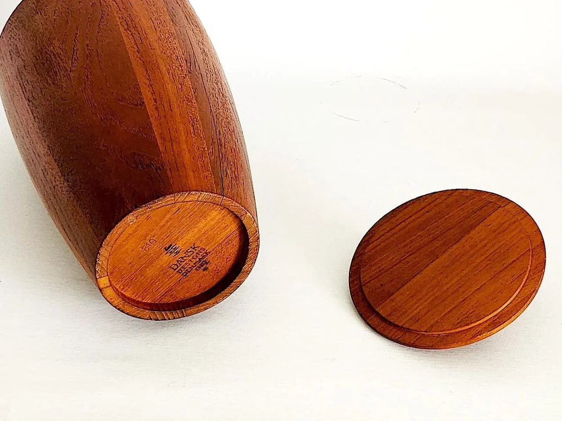 1950s Dansk Teak Wood Congo/Viking Ice Bucket With Lid - 4