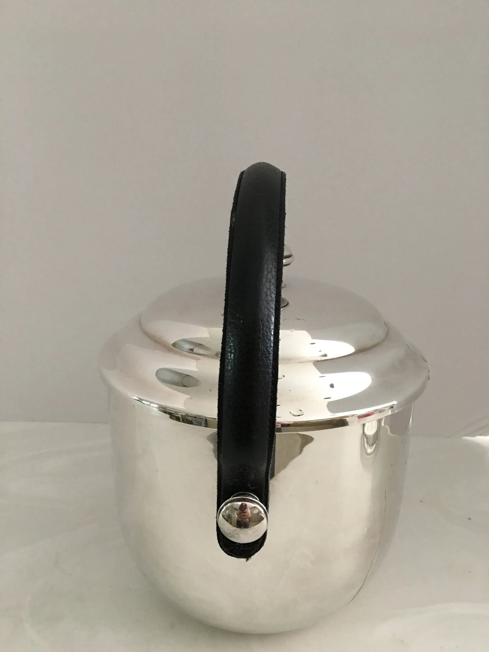 Plata Lappas Silver & Leather Ice Bucket, Argentina - 5