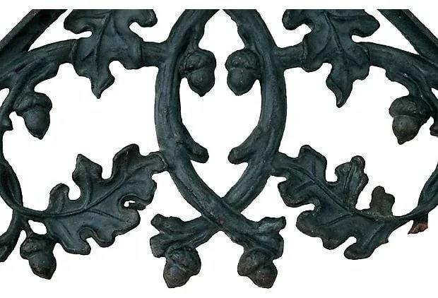 Vintage Acorn & Maple Leaf Cast Iron Brackets, Pair - 3