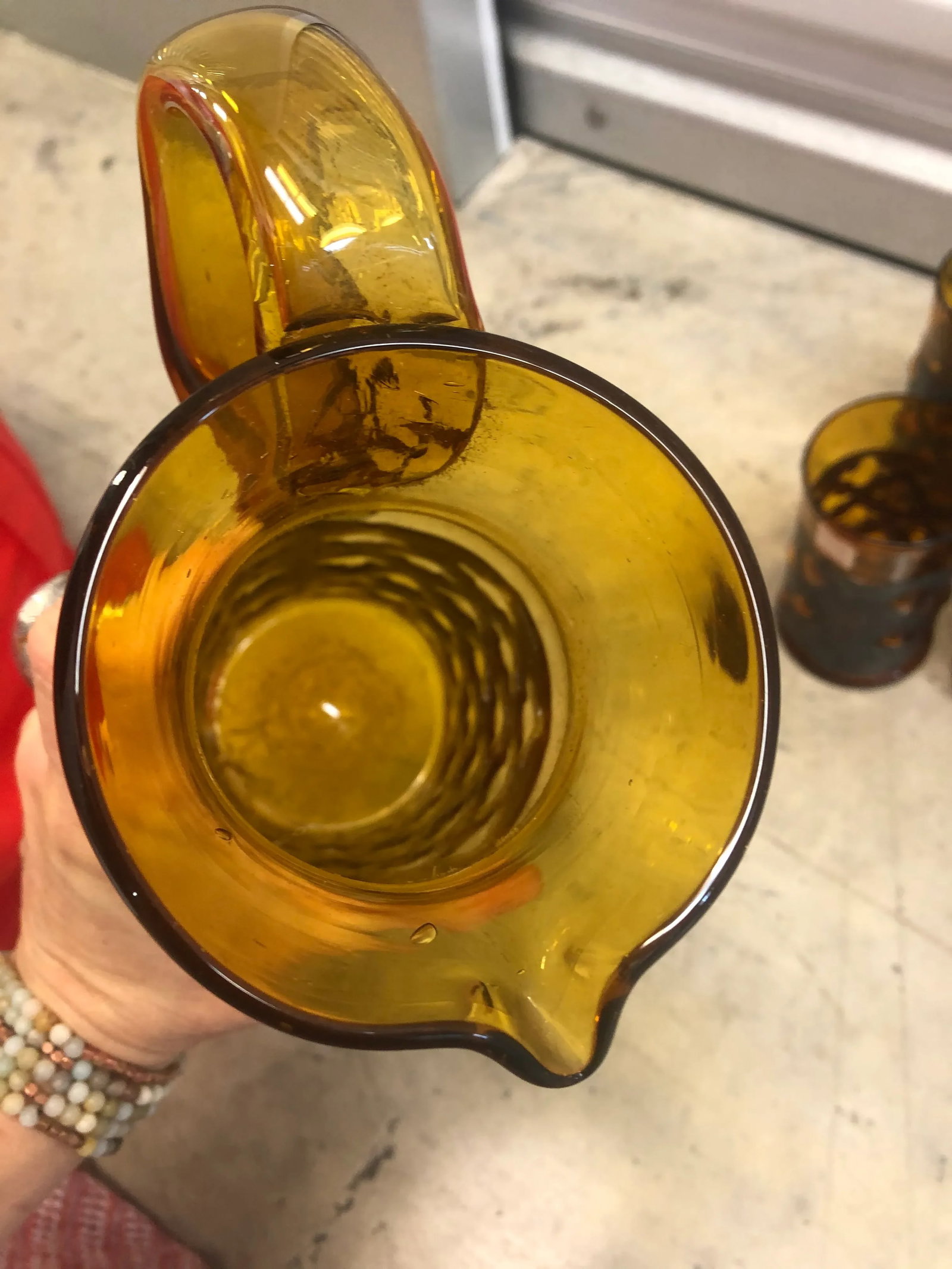 Mid-Century Modern Felipe Derflingher Caged Pitcher and Glasses - Set of 7 - 6