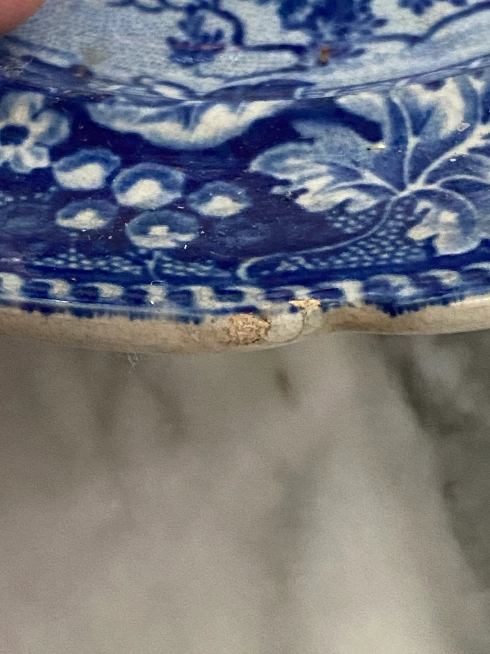 Staffordshire Blue and White Plates - Set of 3 - 10