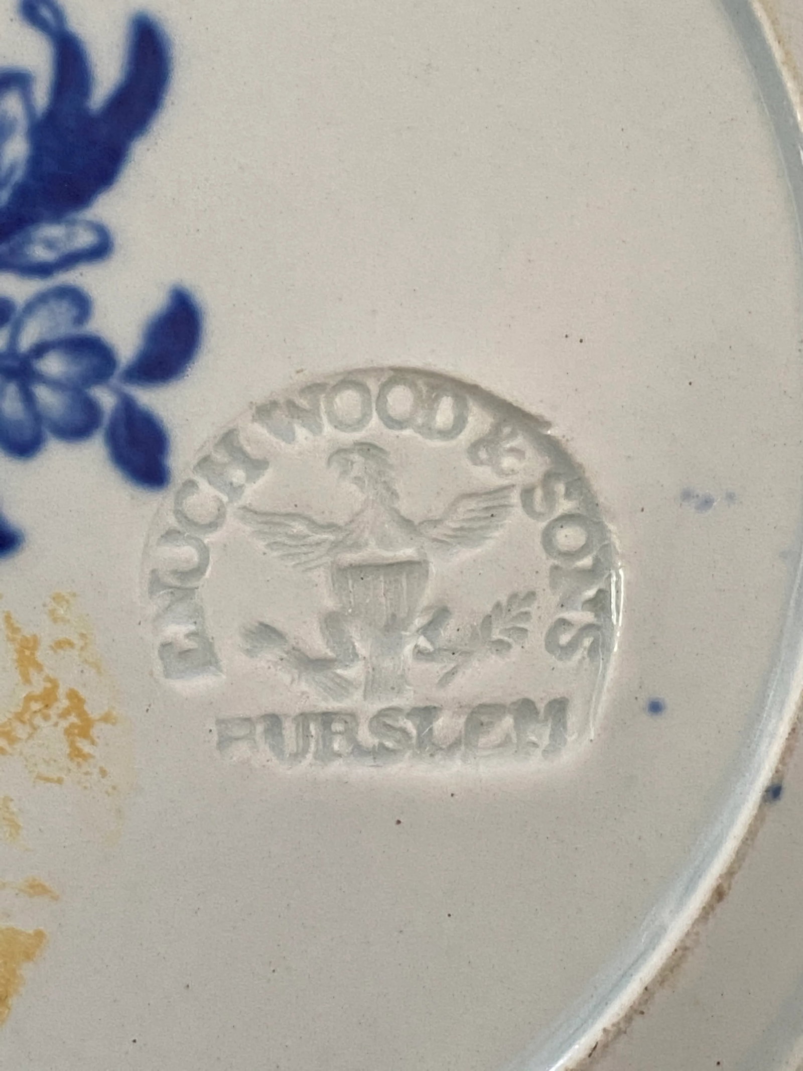 Staffordshire Blue and White Plates - Set of 3 - 6