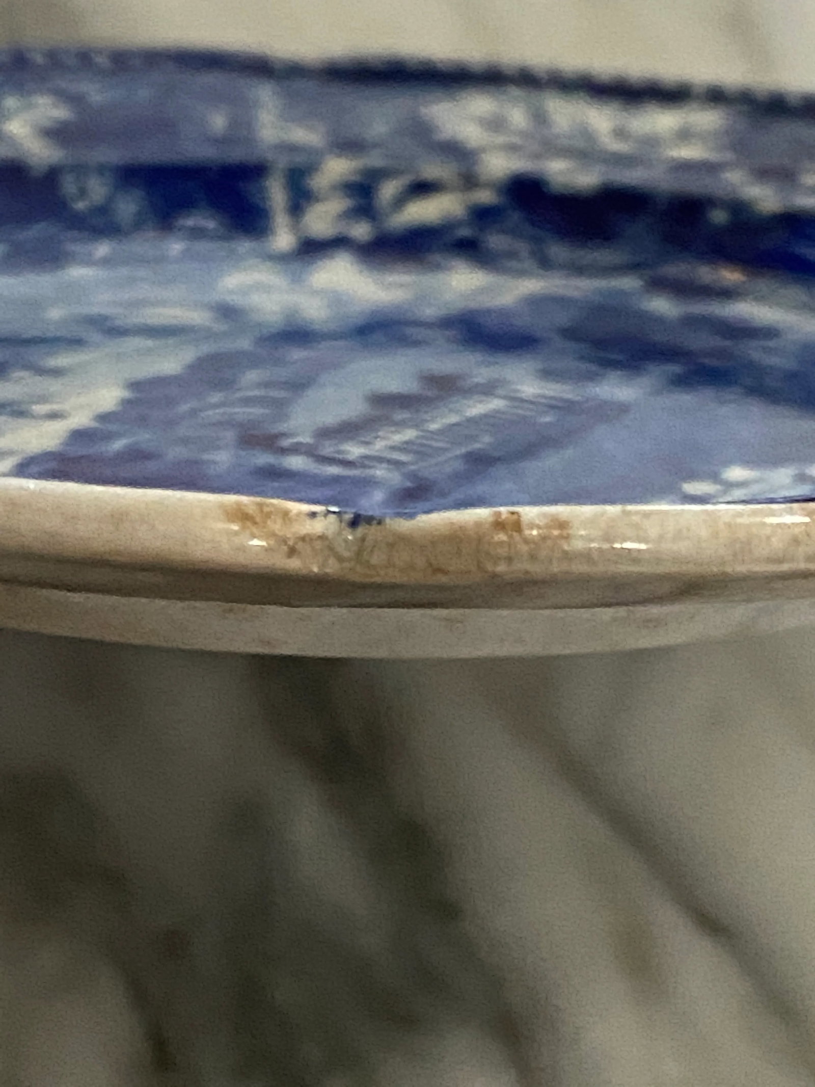 Staffordshire Blue and White Plates - Set of 3 - 9
