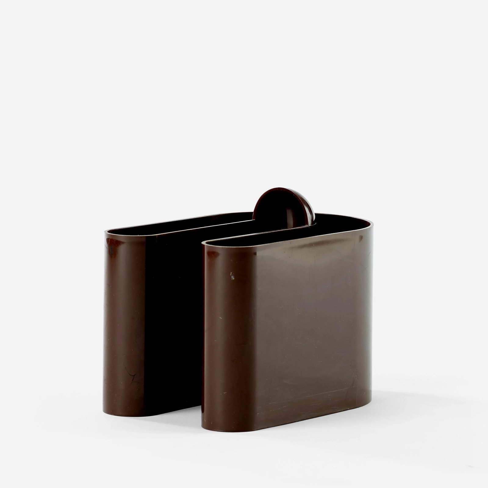 Brown Plastic Magazine Holder Designed by Rodolfo Bonetto - 2